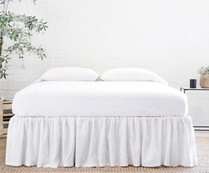 Gathered Linen Bedskirt - Final Sale 40% off in cart
