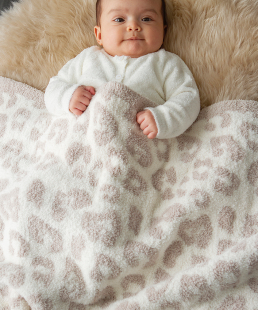 Barefoot Dreams CozyChic Barefoot in the Wild Baby Blanket