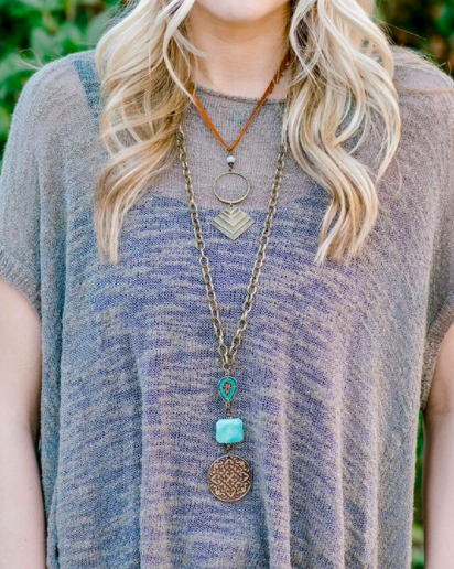 Inspire Designs Floral Medallion Necklace - Final Sale