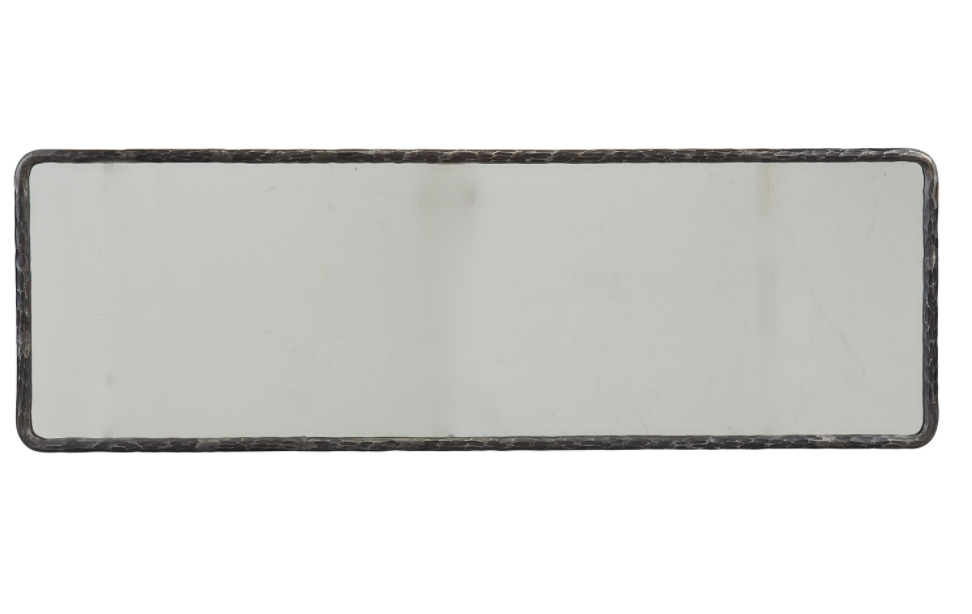 Metal Edge Hammered Iron Mirror