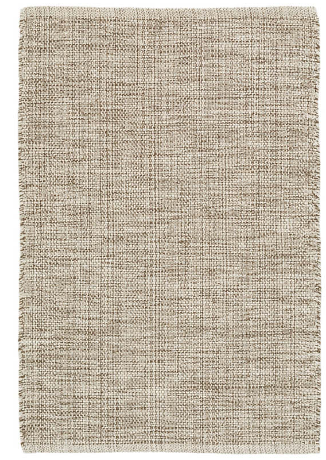 Marled Brown Woven Cotton Rug