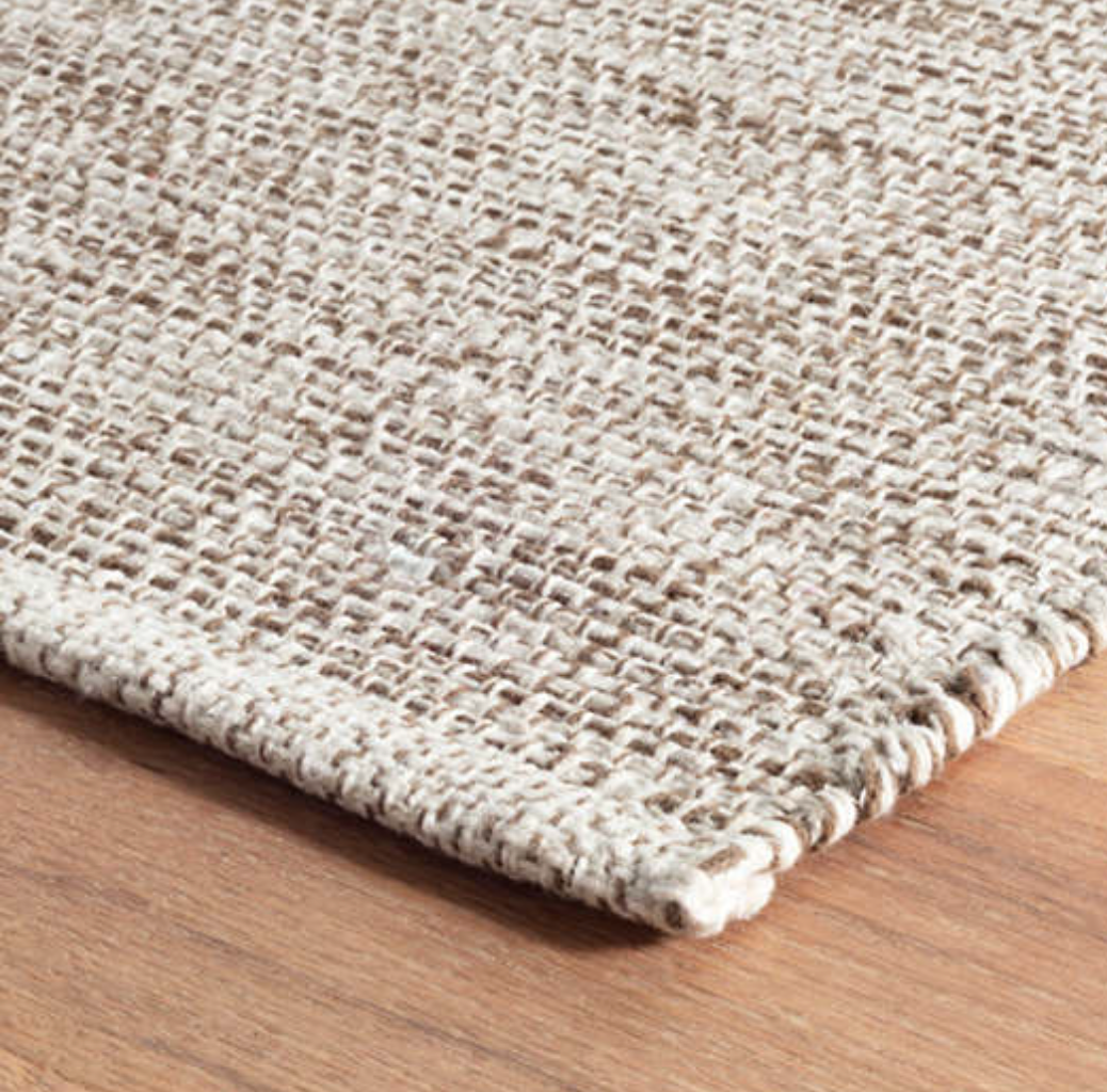 Marled Brown Woven Cotton Rug