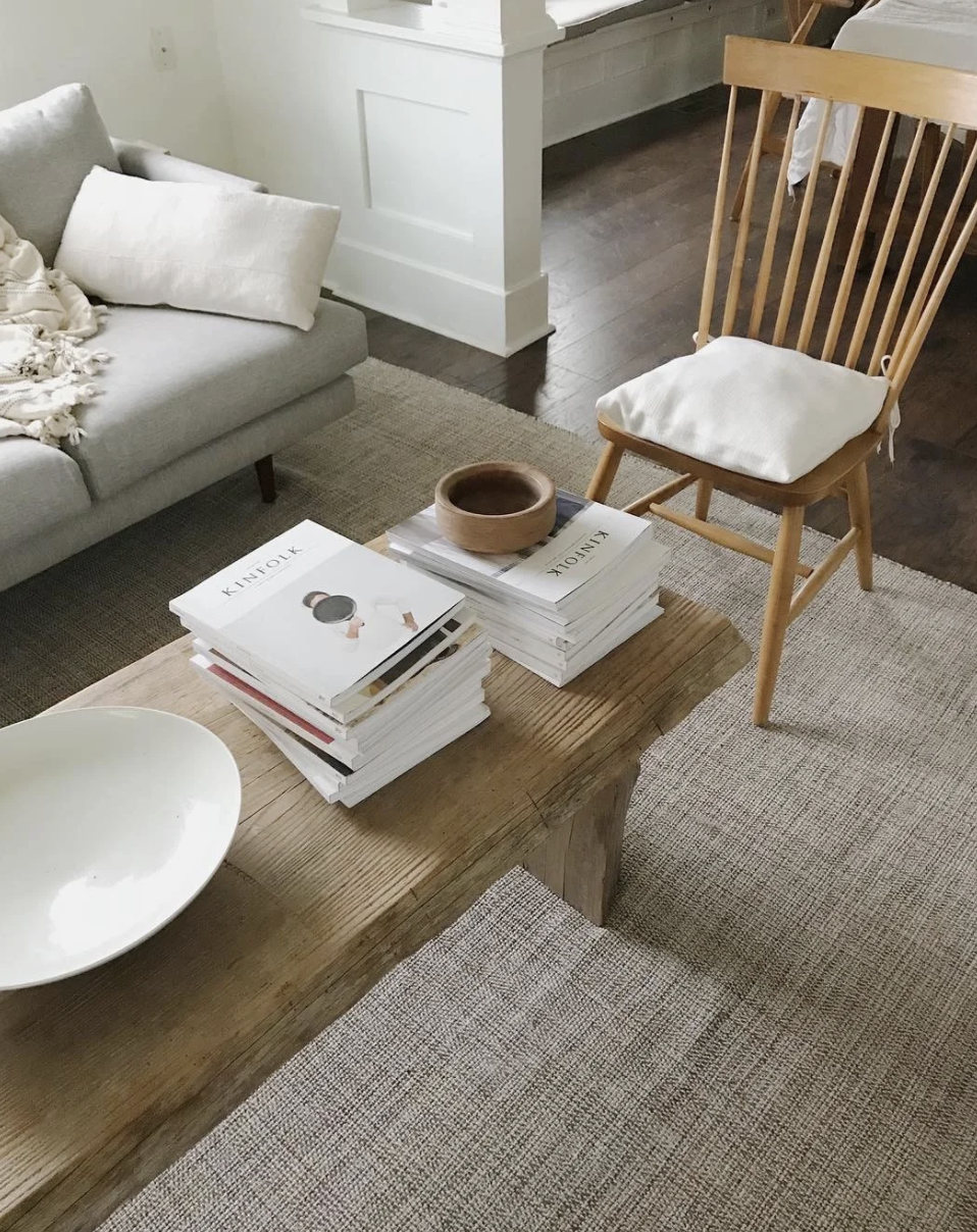 Marled Brown Woven Cotton Rug