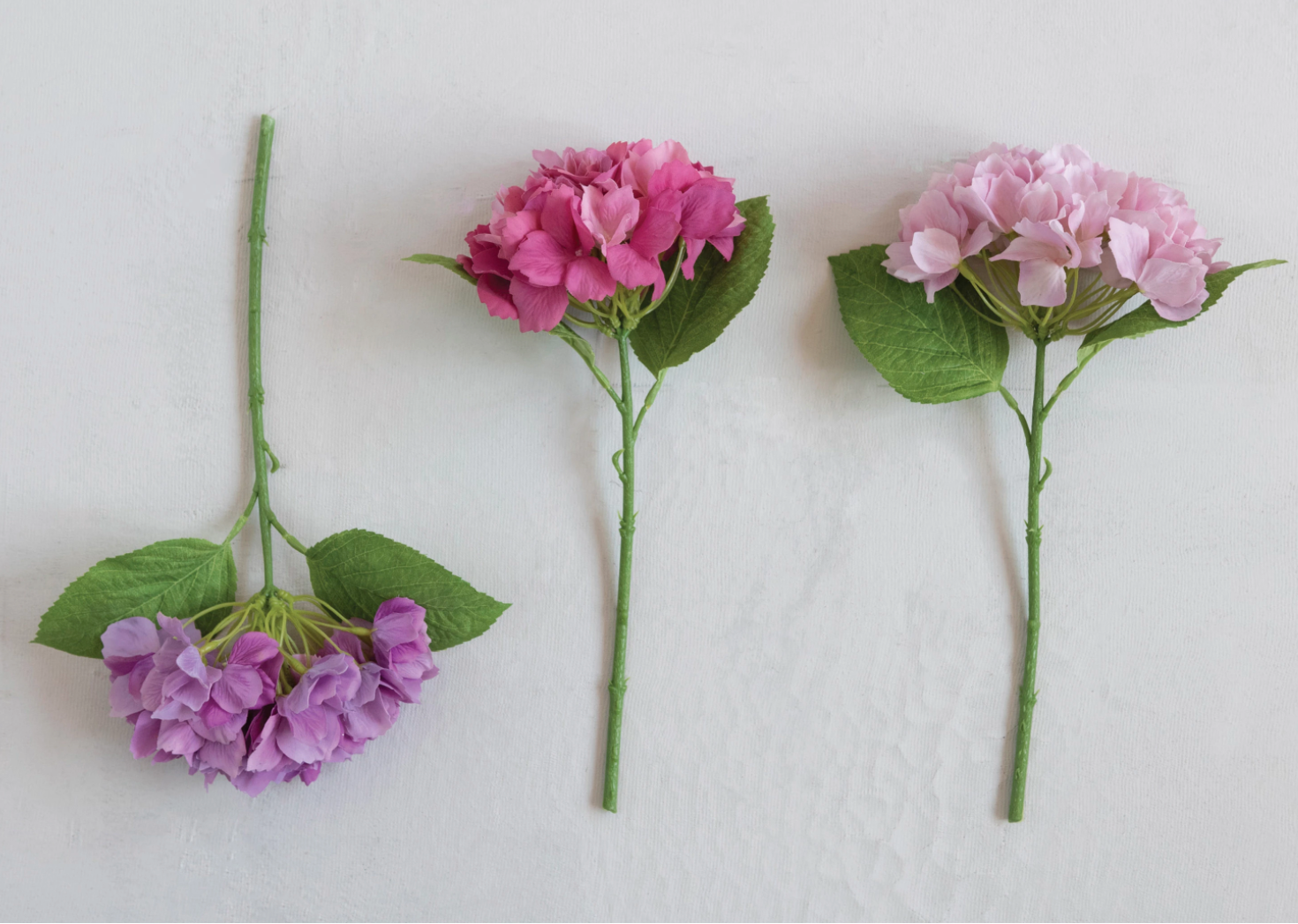 Faux Hydrangea Stem, 3 Assorted Colors
