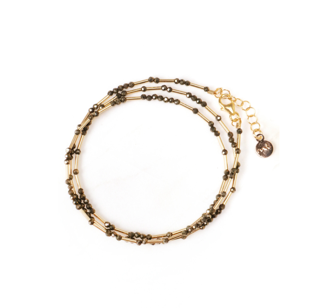 Pyrite Liquid Wrap Bracelet - Final Sale 25% off in cart*