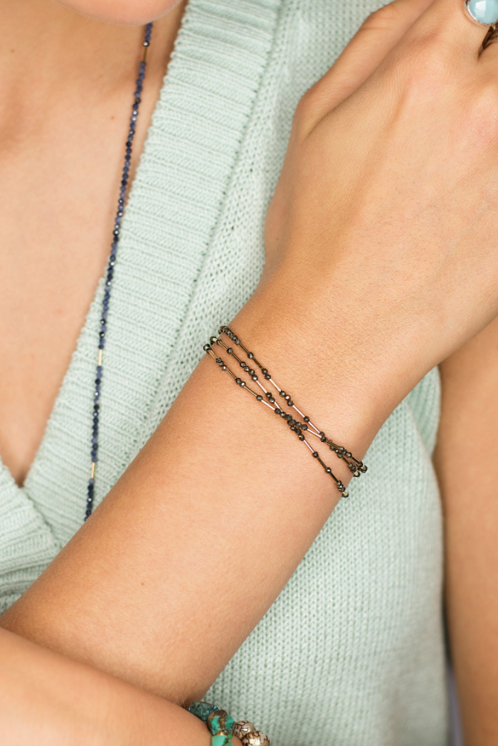Pyrite Liquid Wrap Bracelet - Final Sale 25% off in cart*