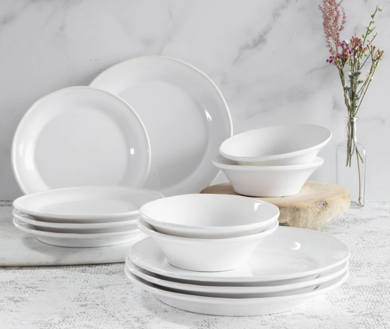 Vietri Chroma White Dishes