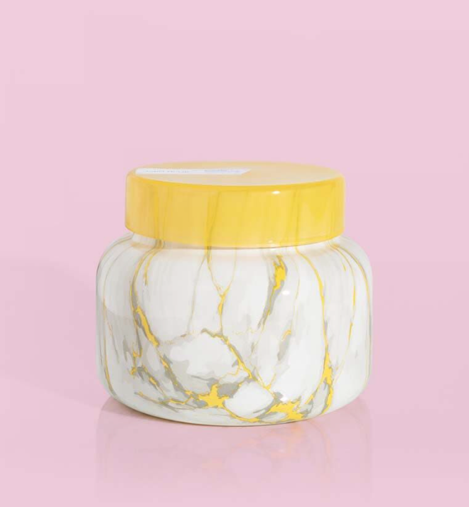 Capri Blue Pineapple Flower Marble Jar Candle