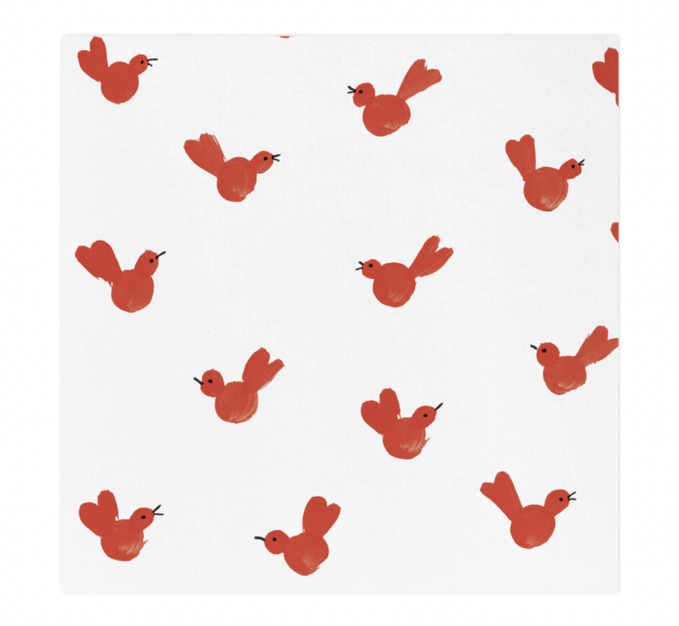 Vietri Papersoft Red Bird Napkins