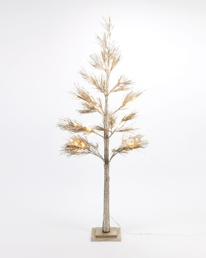 Champagne Glitter Pine Tree