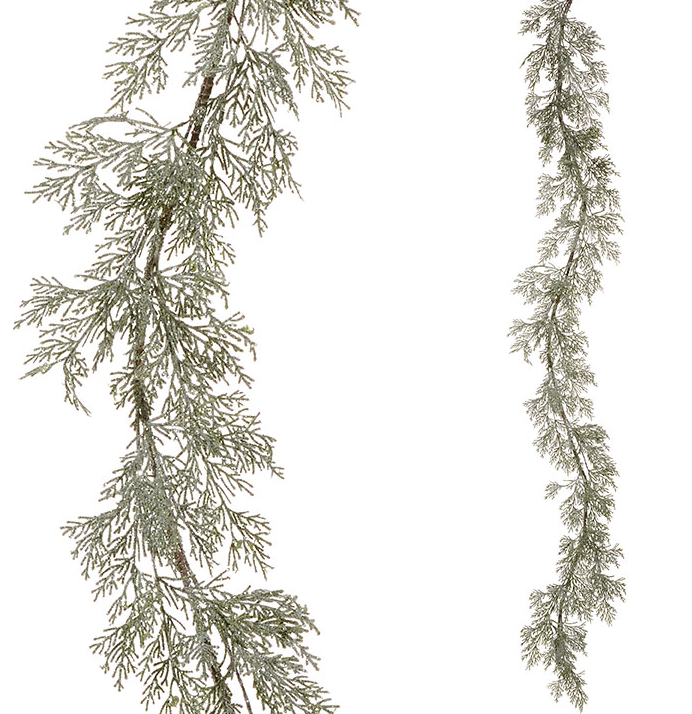 6' Iced Cedar Garland