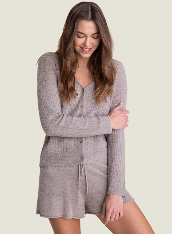 Barefoot Dreams CozyChic Lite V-Neck Button Cardigan - Final Sale 25% off in cart