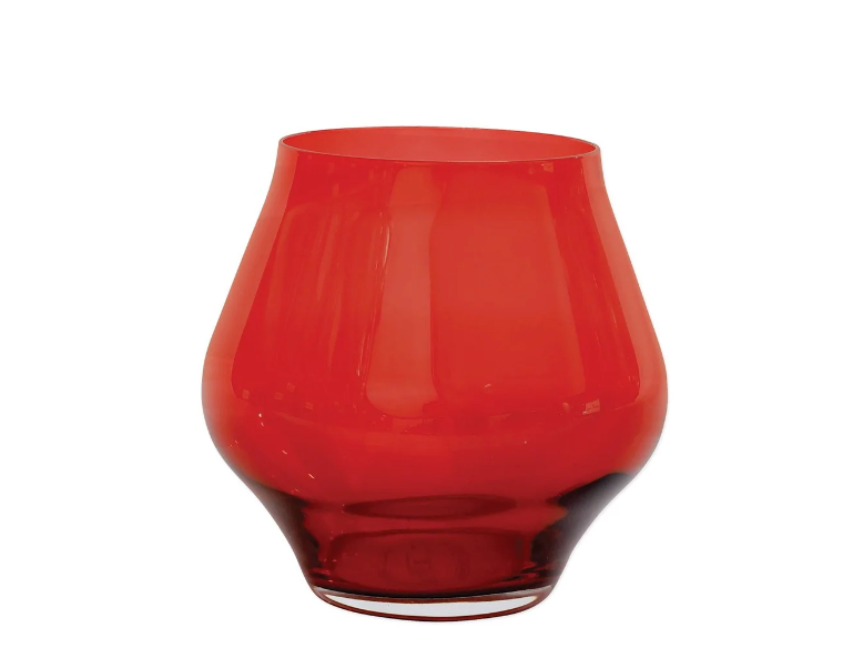 Vietri Contessa Red Stemless Wine Glass