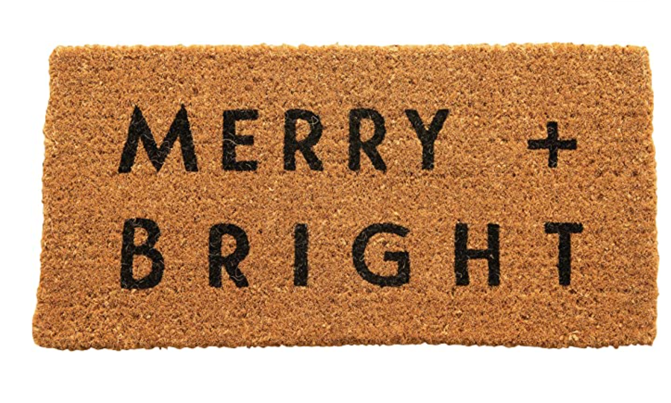 Merry and Bright Natural Door Mat