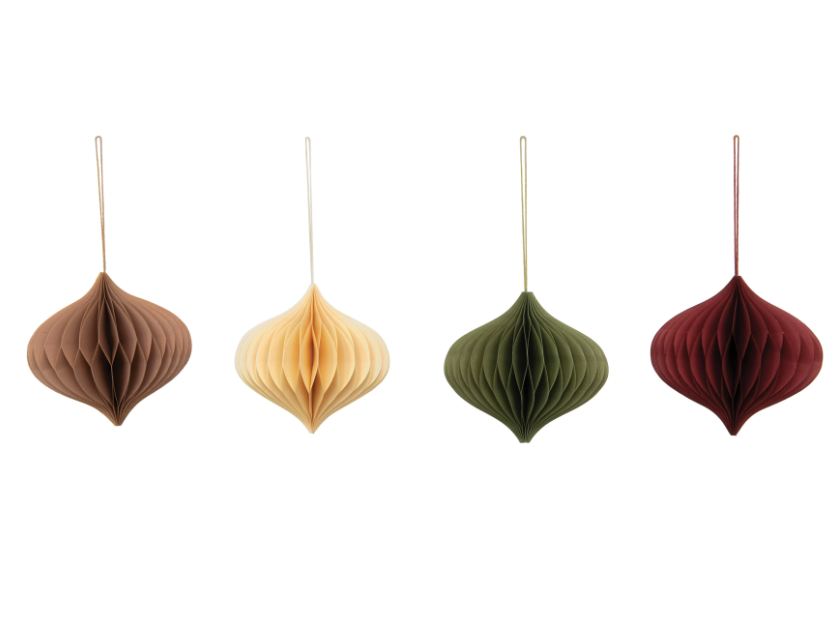 Paper Honeycomb Finial Ornament
