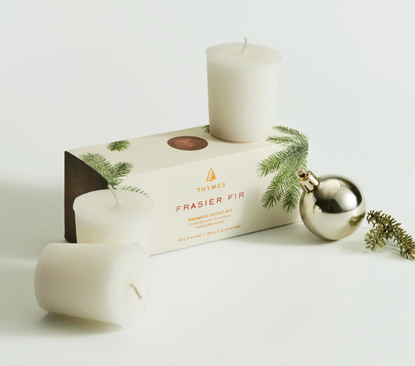 Thymes Frasier Fir Votive Candle Set