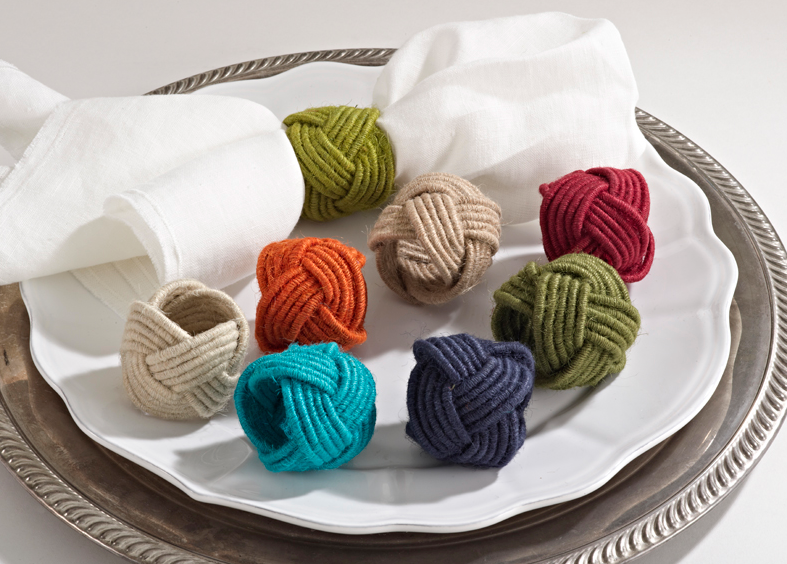 Braided Jute Napkin Rings - Set of 4 - Final Sale 40% off in cart