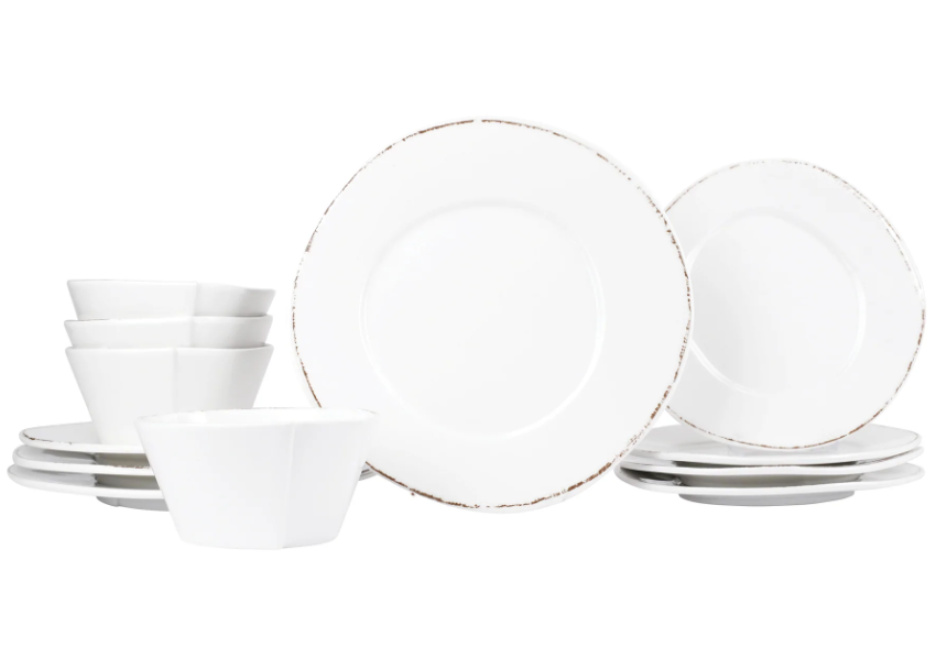 Vietri Lastra Melamine 12 Piece Place Setting