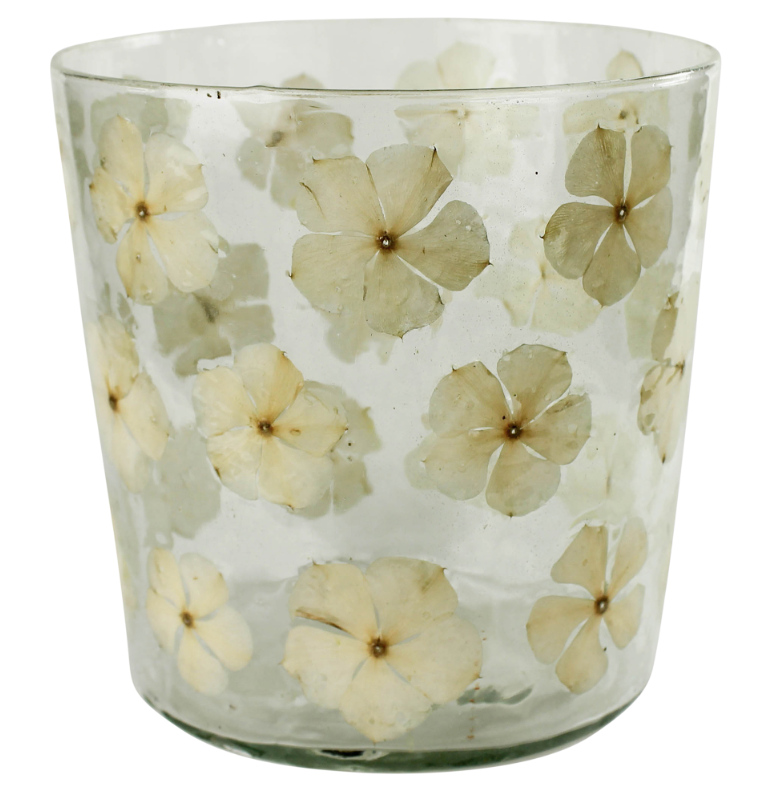 Enameled Flower Hurricane