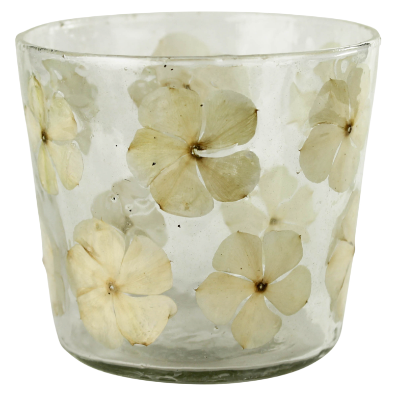 Enameled Flower Hurricane