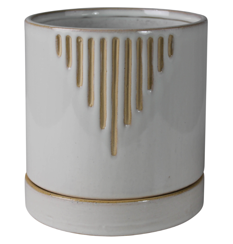 Amos Planter with Saucer - Final Sale 40% off in cart