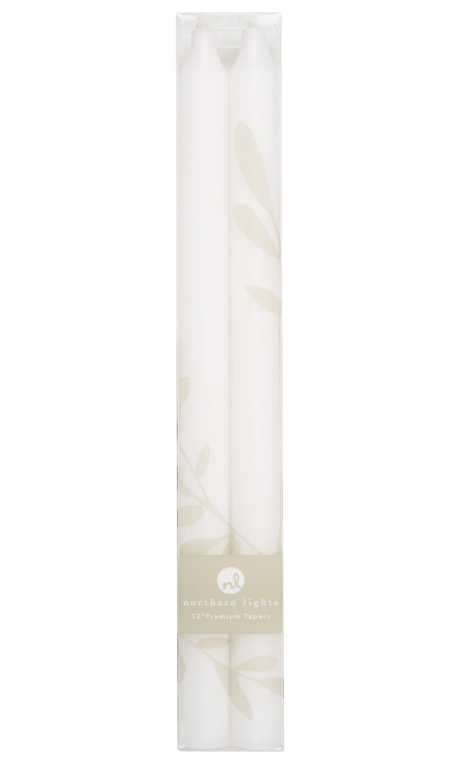 12" Taper Candles - 2 Pack - Final Sale 40% off in cart
