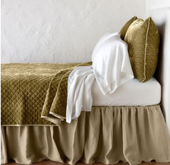 Silk Velvet Quilted Coverlet