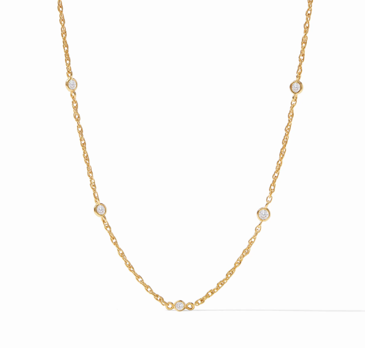 Julie Vos Celeste Delicate Station Necklace - Gold