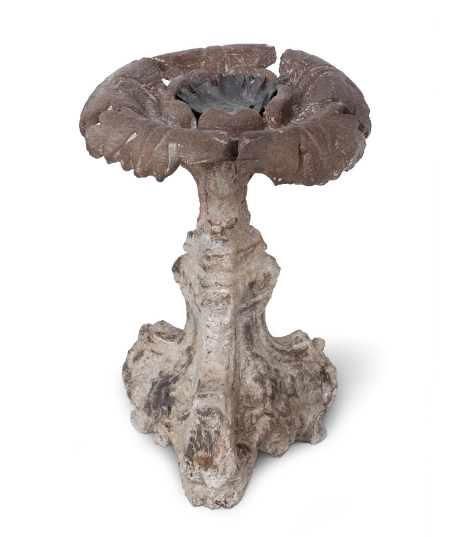 Old World Cast Relic Candle Holder