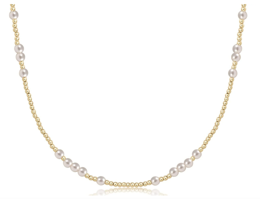 E Newton Hope Unwritten Choker - Gold Pearl