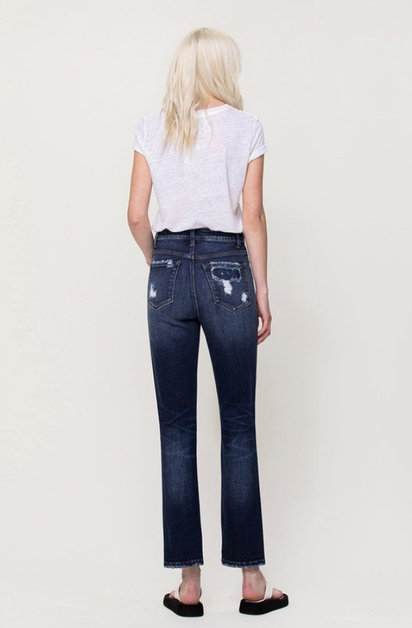 Liz Distressed Super High Rise Denim - Final Sale