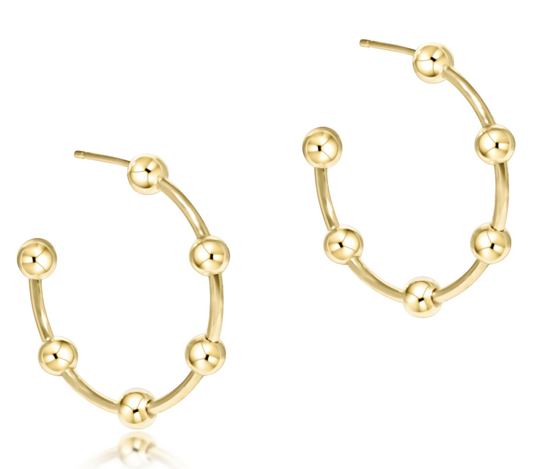 E Newton Beaded Simplicity Post Hoop