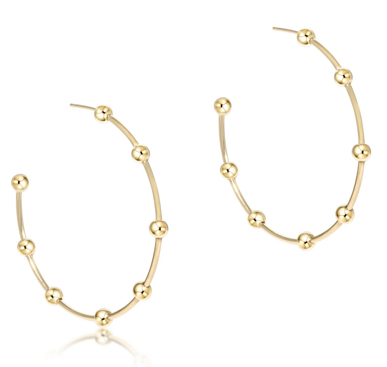 E Newton Beaded Simplicity Post Hoop