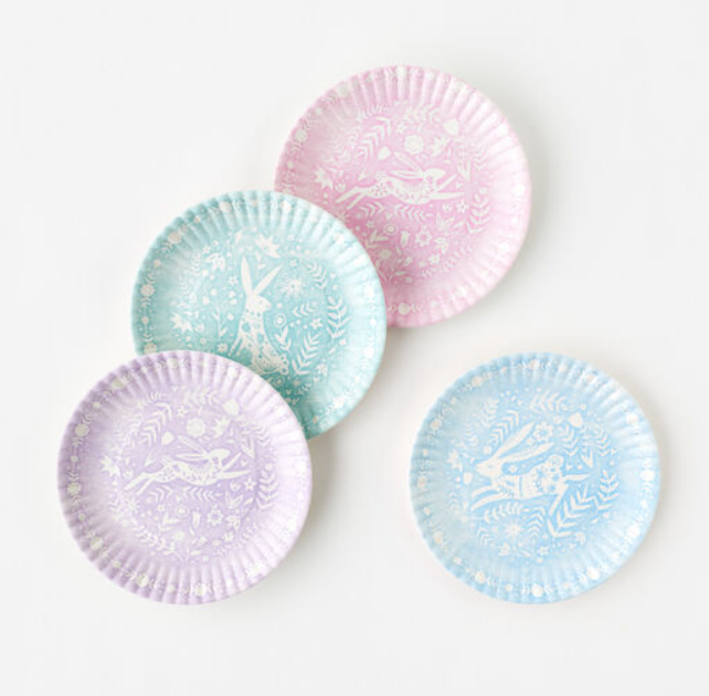 Melamine Spring Fables Pastel Plates - Set of 4
