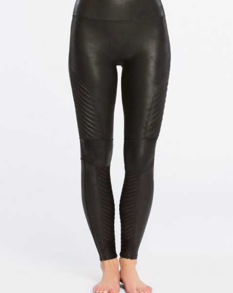 SPANX Faux Leather Moto Leggings