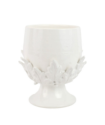 Vietri Rustic Garden Acanthus Leaf Footed Cachepot