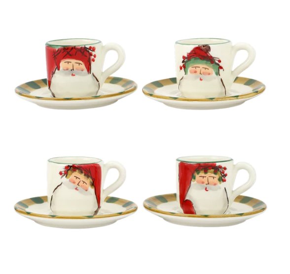 Vietri Old St. Nick Espresso Cup & Saucer
