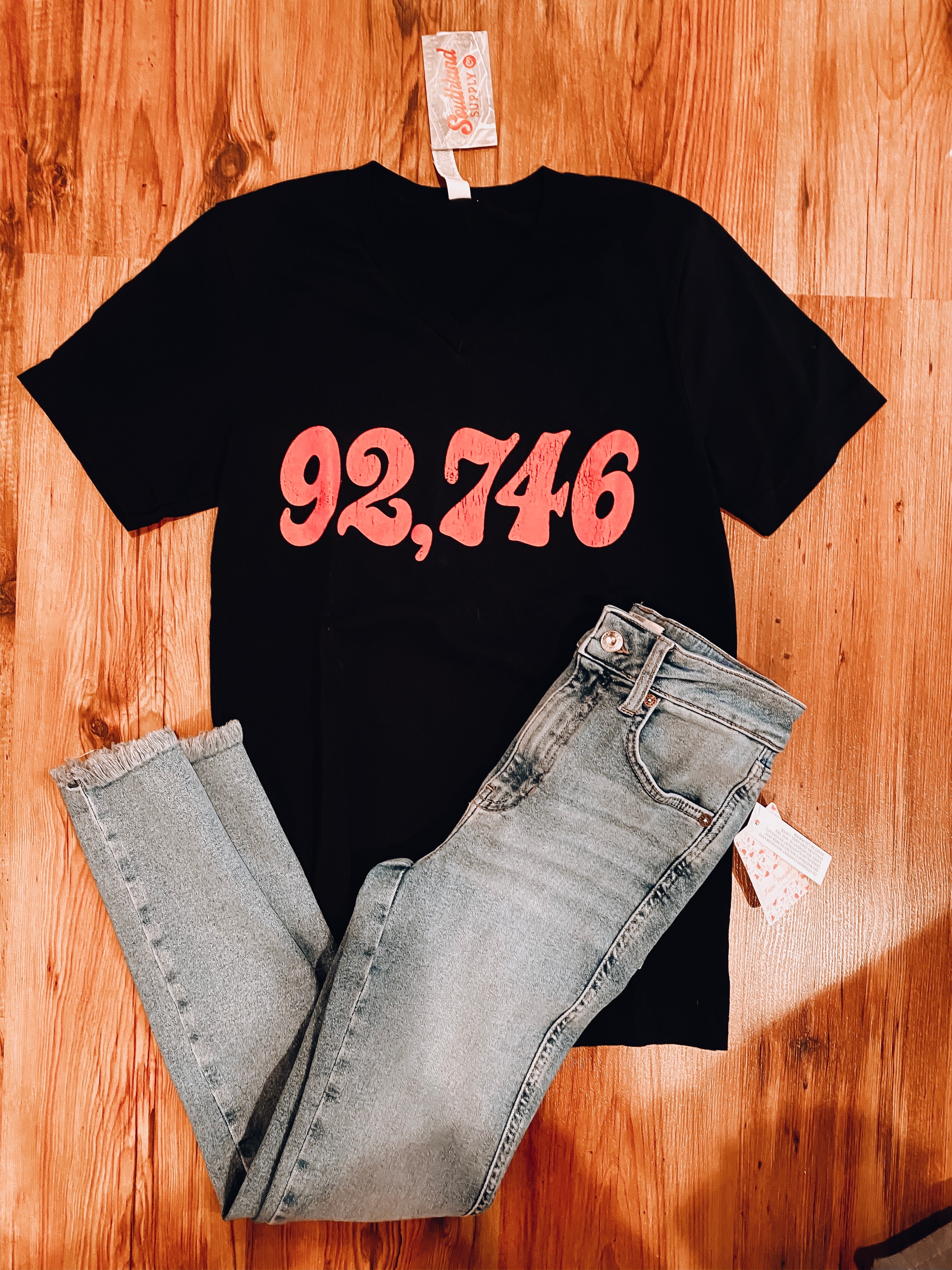 92,746 Black Tee - Final Sale 50% off in cart