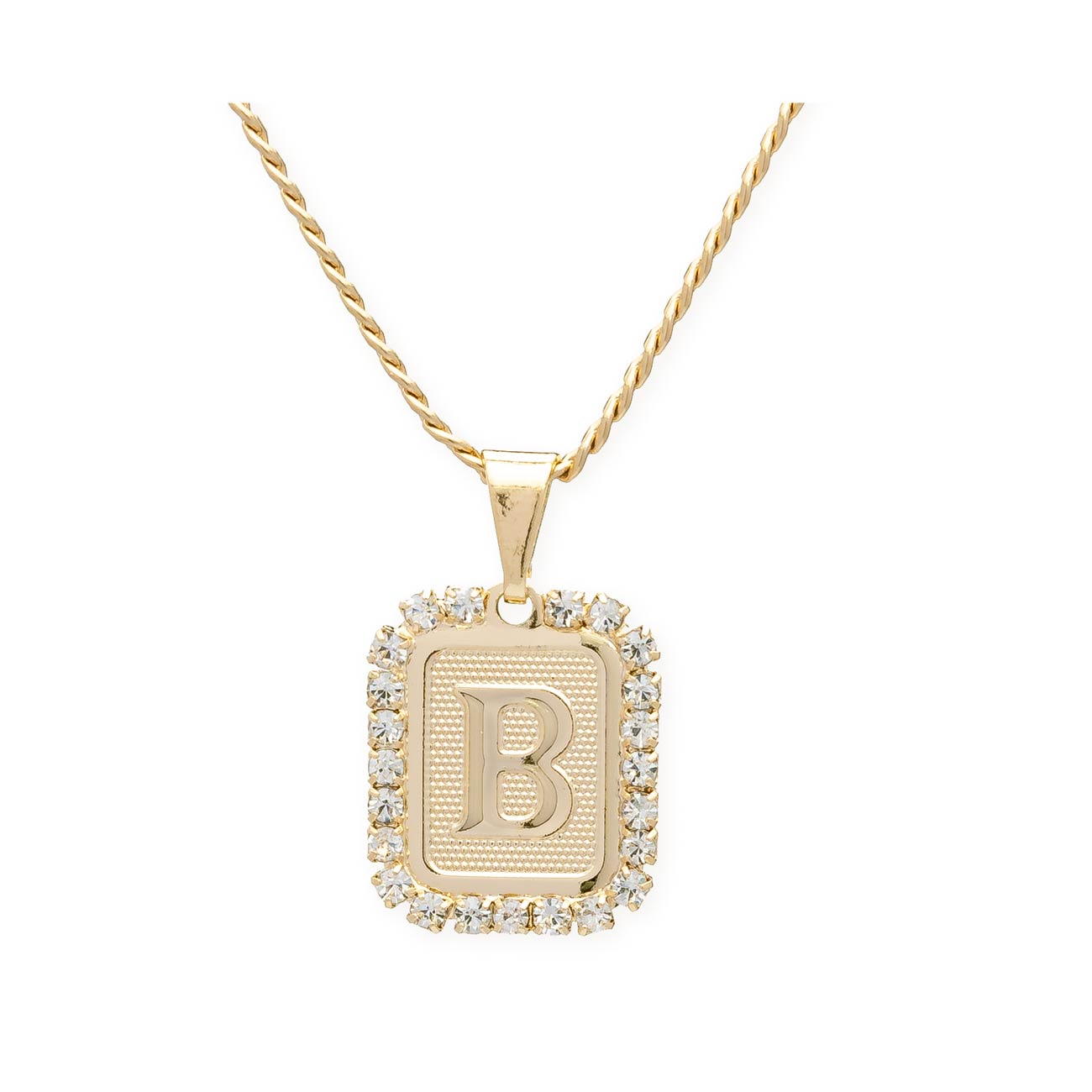 Royal Initial Card Necklace