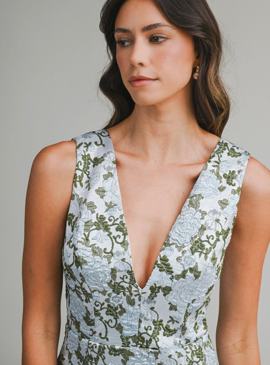 Kensington Floral Jacquard Mini Dress