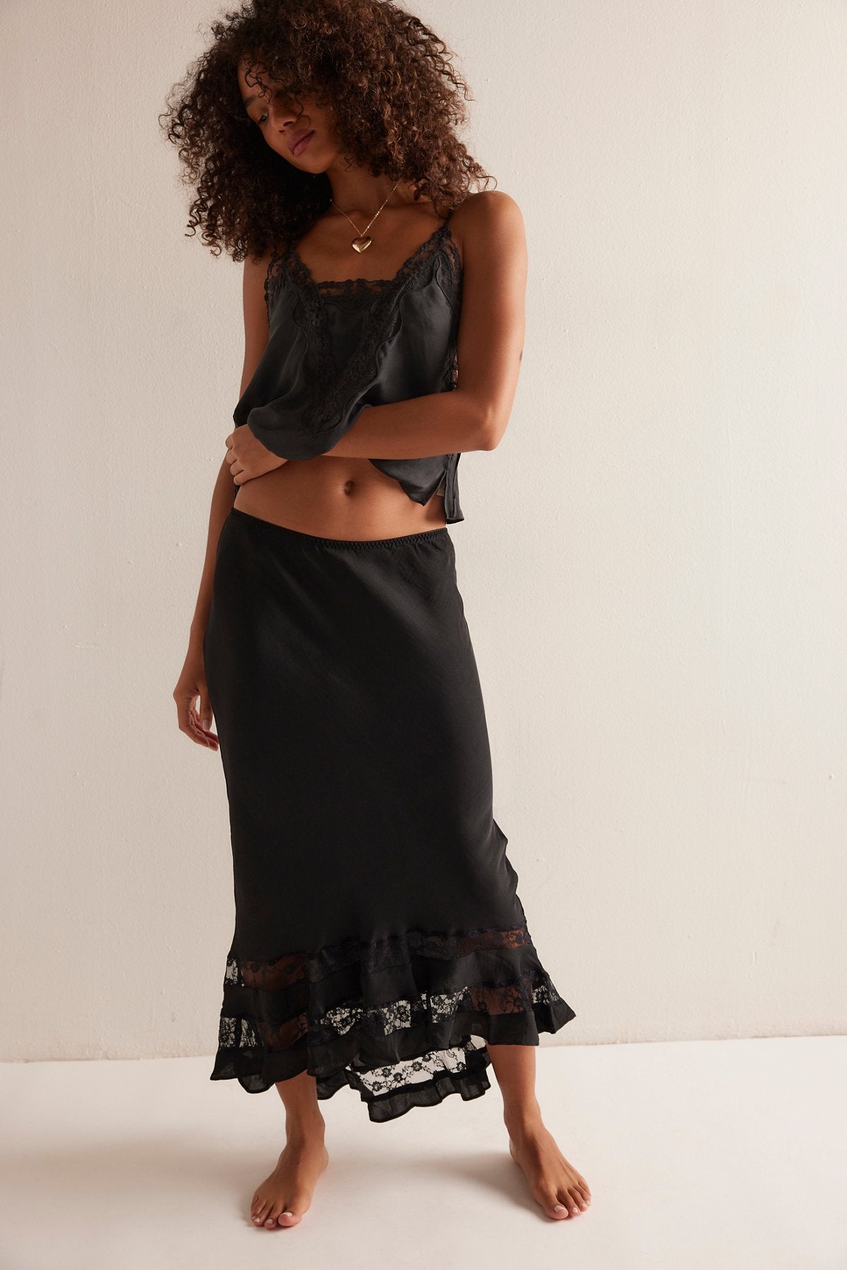Long Lost Lover Half Slip - Black
