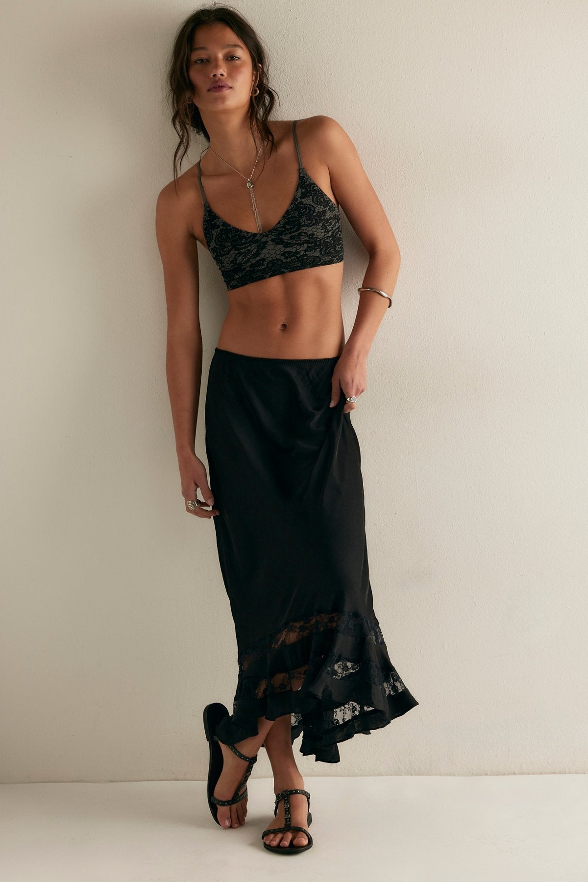 Long Lost Lover Half Slip - Black