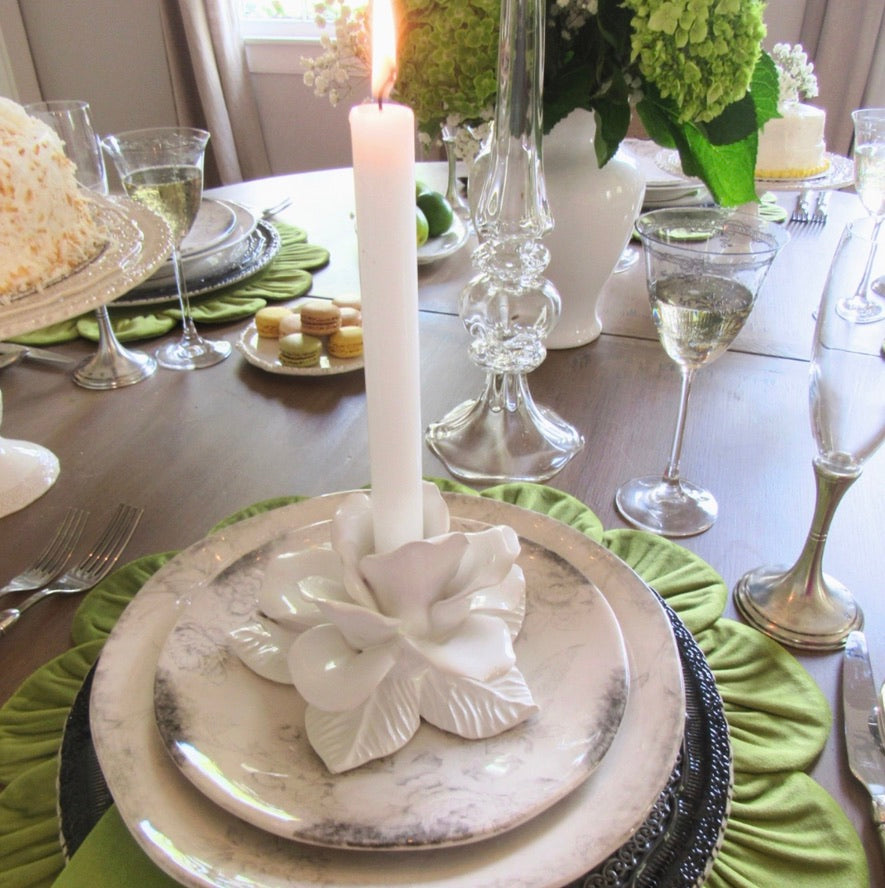 Handcrafted Rose Petal Candle Holder