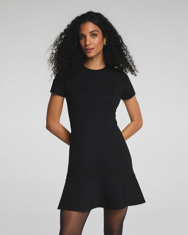 spanx ponte mini dress Spanx Dresses | Spanx Ponte Black & White Plaid Stretch Mini Dress | Color: Black/White | Size: L
