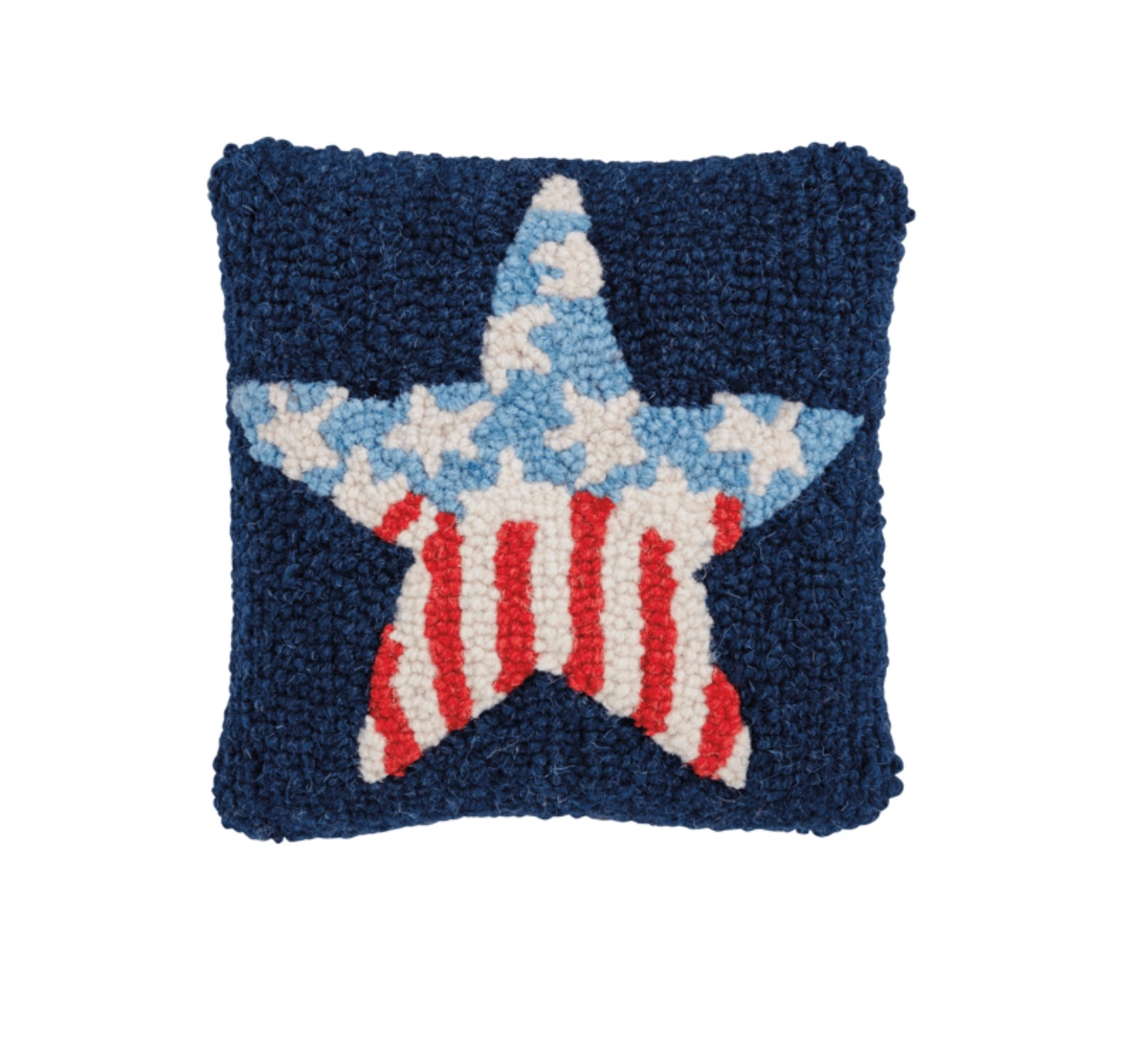 Star Americana Hook Wool Mini Pillow