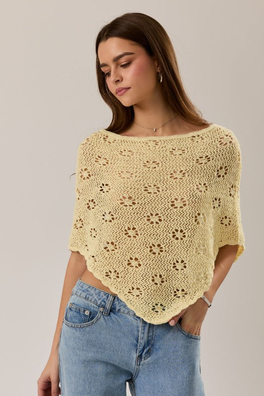 The Garden Party Crochet Poncho