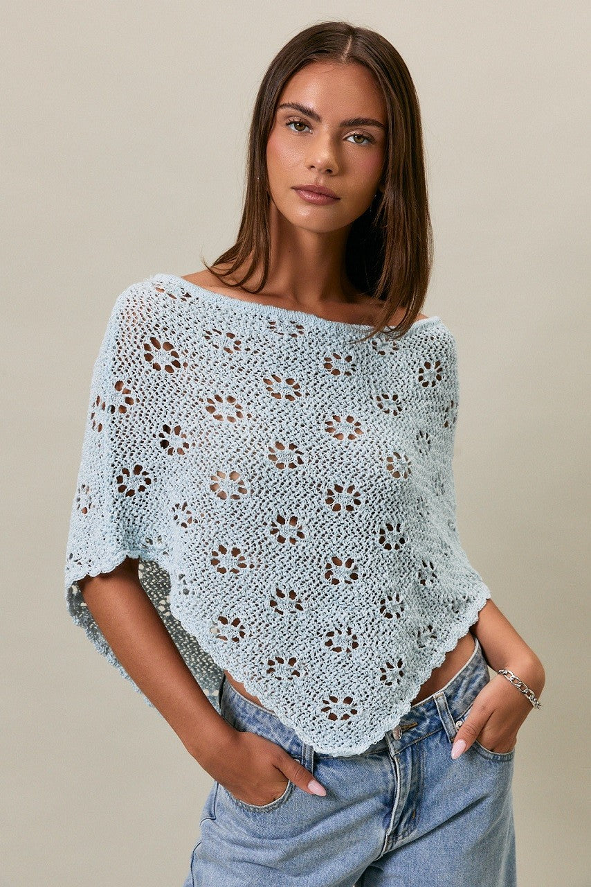 The Garden Party Crochet Poncho