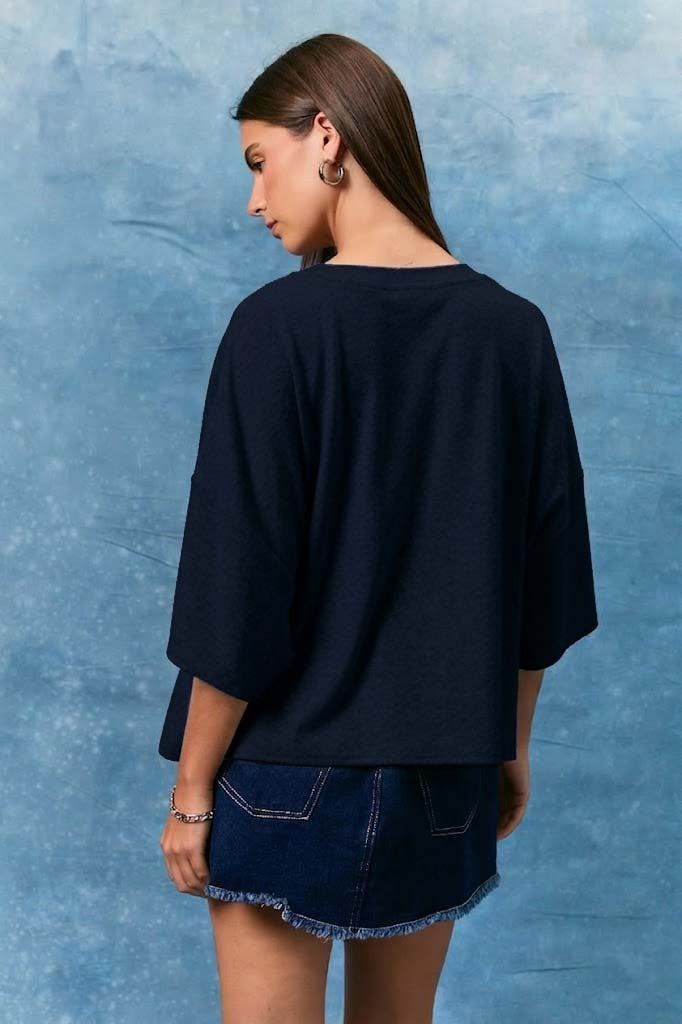 Navy Line Dry Summer Tee