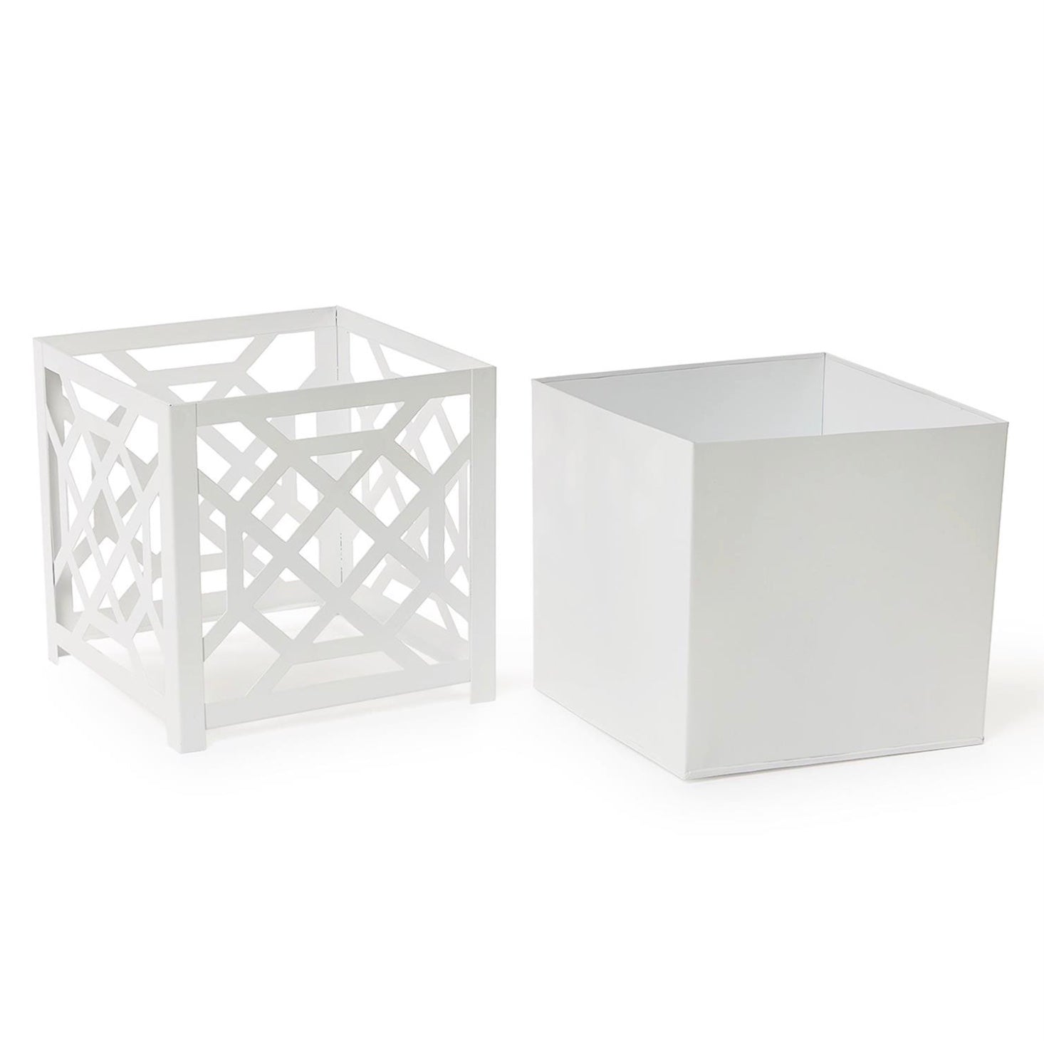 Fretwork Square Metal Planters