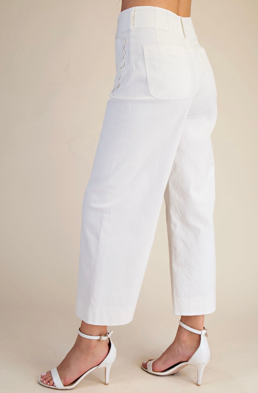 Colette Cropped Wide Leg Pant